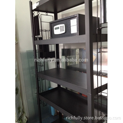 Top quality matte black iron slotted angle shelving rack , light duty boltless rivet shelf rack